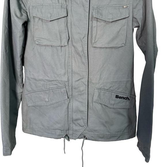 Bench Blue Grey Cargo Utility Jacket Size XS Streetwear Casual Lightweight - Picture 12 of 16